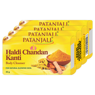 Patanjali Haldi Chandan Kanti Body Cleanser  - Pack of 4