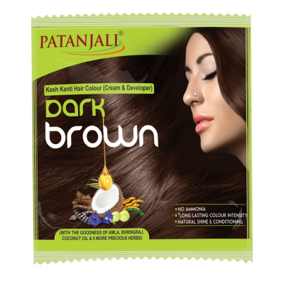 Patanjali Kesh Kanti Hair Colour (Cream & Developer) - Dark Brown